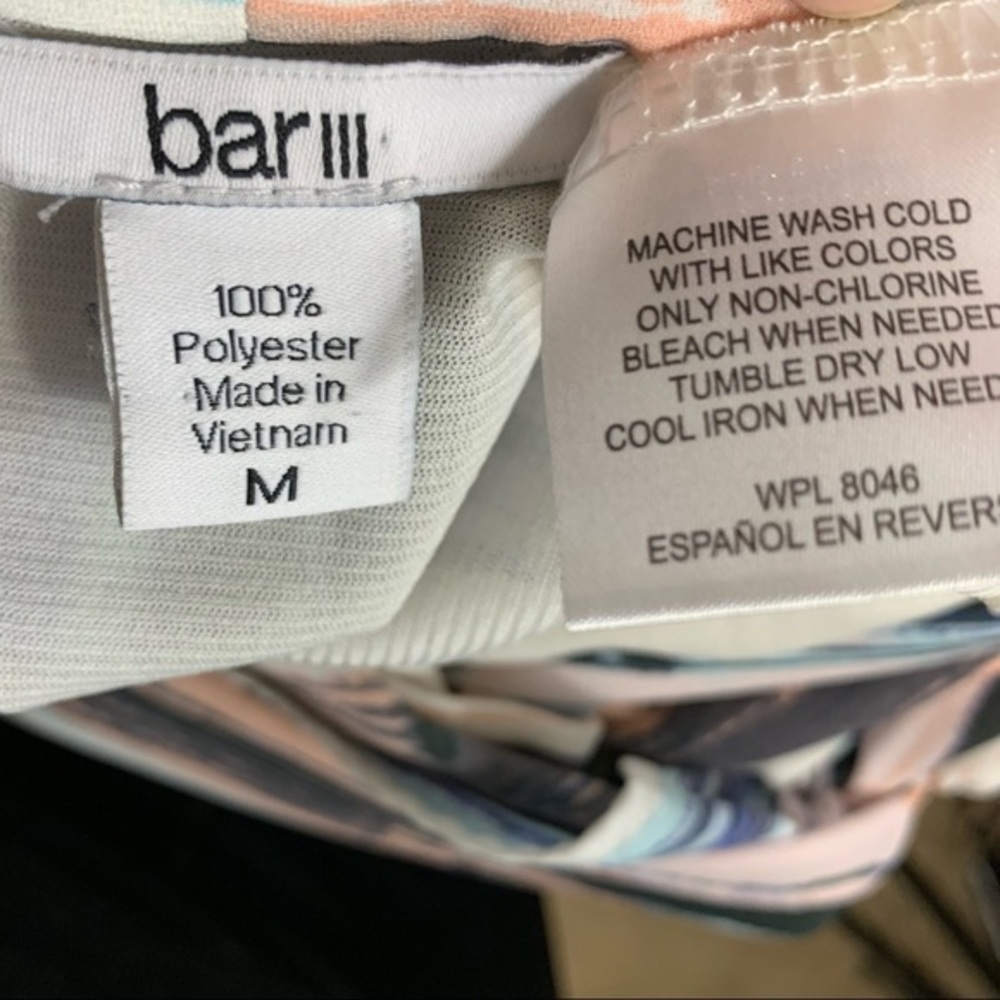 Bar III Surplice Coral Blue Short Dress‎ Sz Medium - Picture 5 of 8